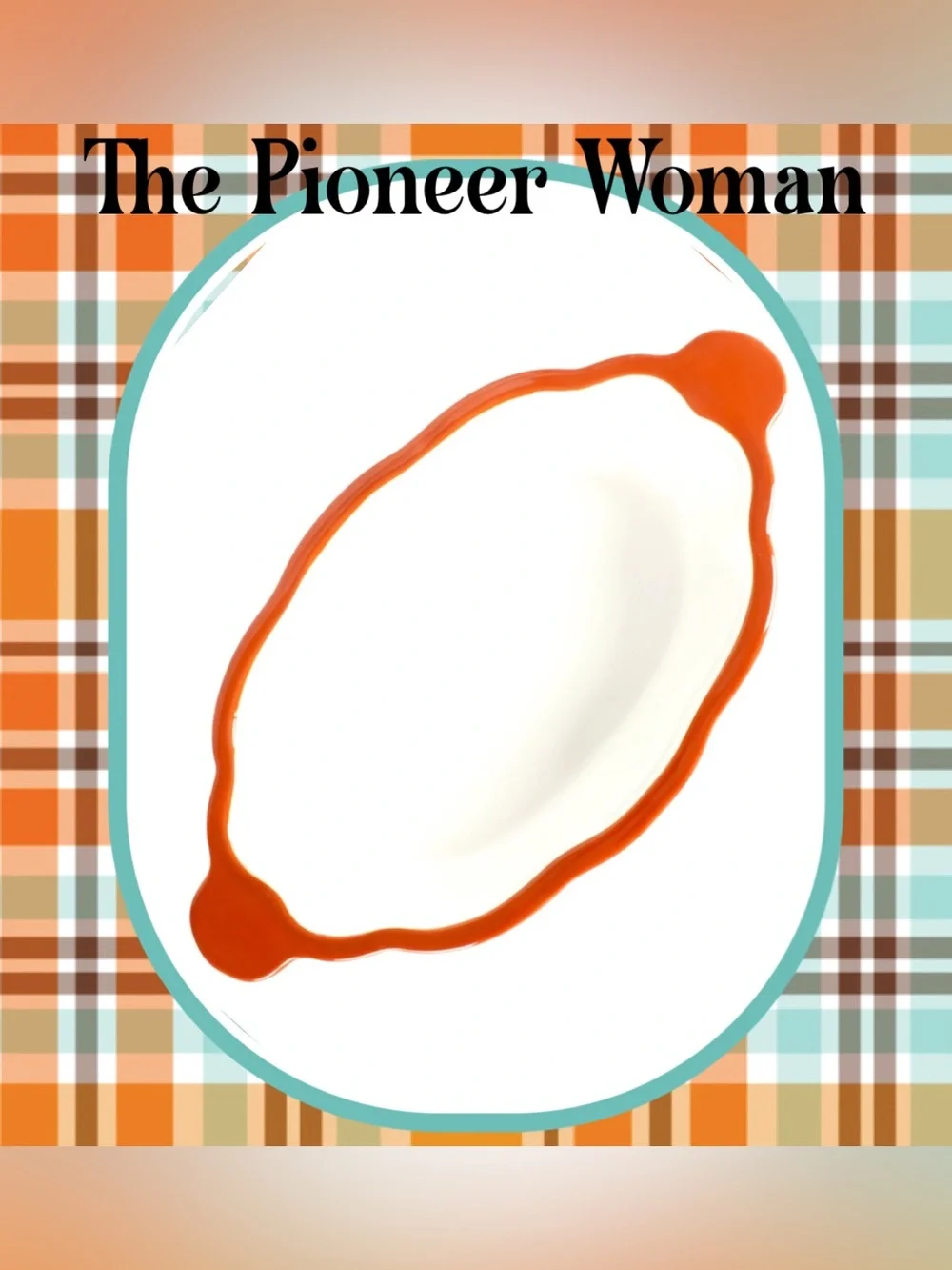 The Pioneer Woman 3 Quart Stoneware Ovel Pumpkin Baker W/Lid NIB!